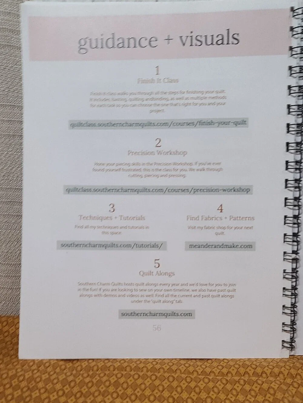 Quilting Journal — Spiral Softcover Pink Notebook for Notes & Planning NWT